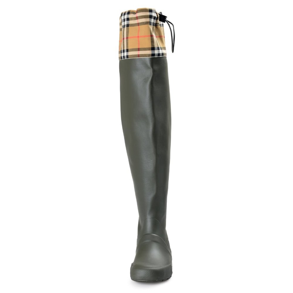 Burberry Women's "Freddie" Rubber High Rain Boots - Picture 5 of 8